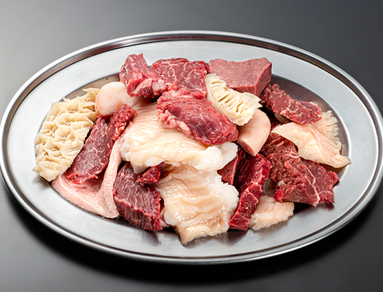 Horumon (offal) assortment at Kokokara