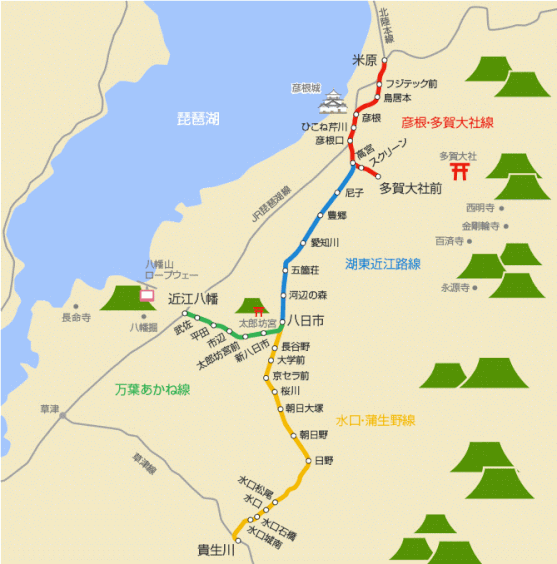 近江鉄道 路線図