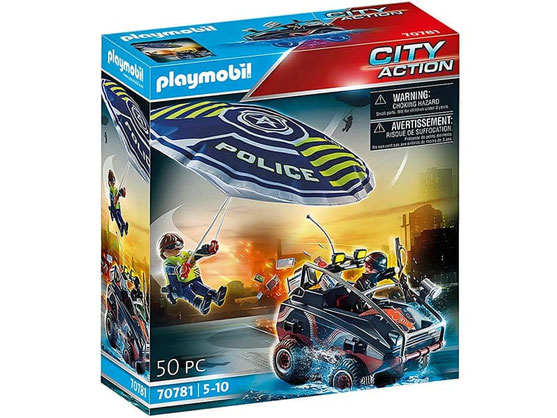 Bei einer Bestellung im Onlineshop von „der-Wegweiser“ erhalten Sie das Paket „Playmobil City Action Polizei Fallschirm 70781“. 