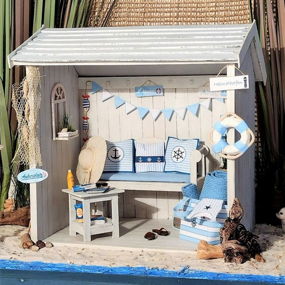 Miniatur Strandhaus basteln