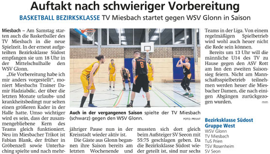 Artikel im Miesbacher Merkur am 7.10.2022 - Zum Vergrößern klicken