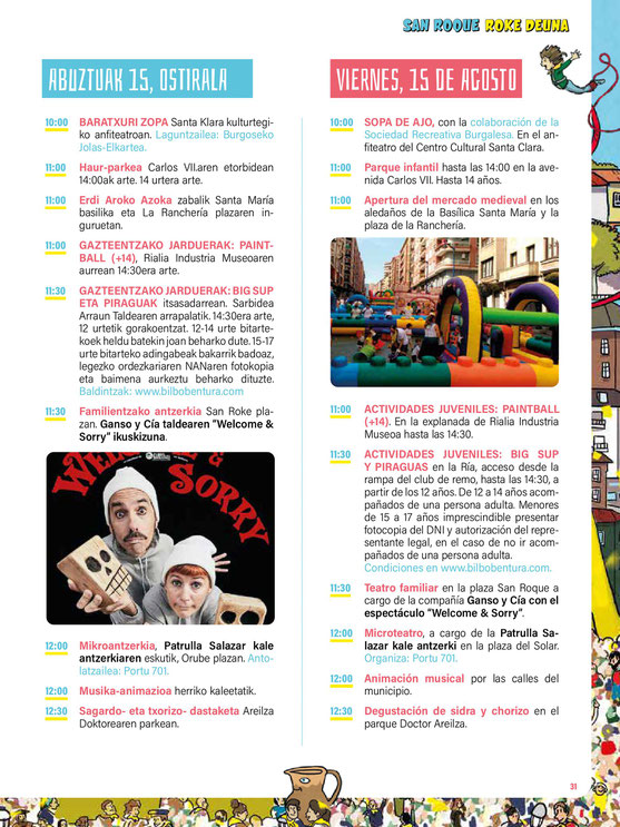 Programa del Mercado Medieval y Fiestas de Portugalete