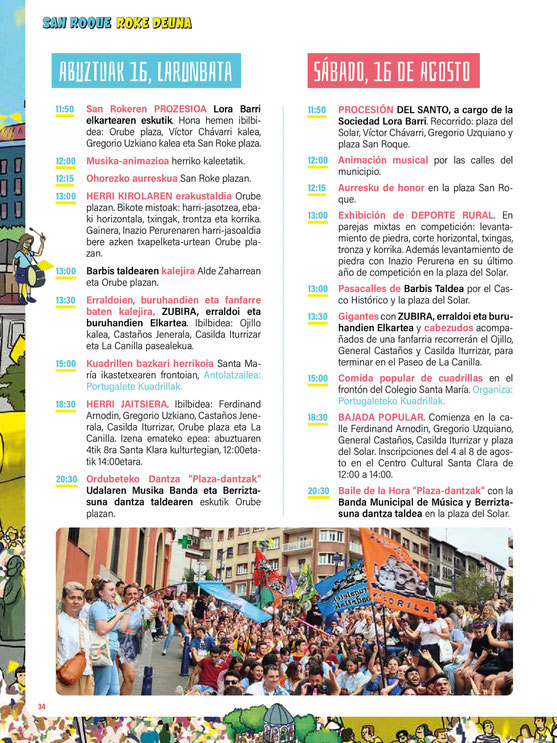 Programa del Mercado Medieval y Fiestas de Portugalete