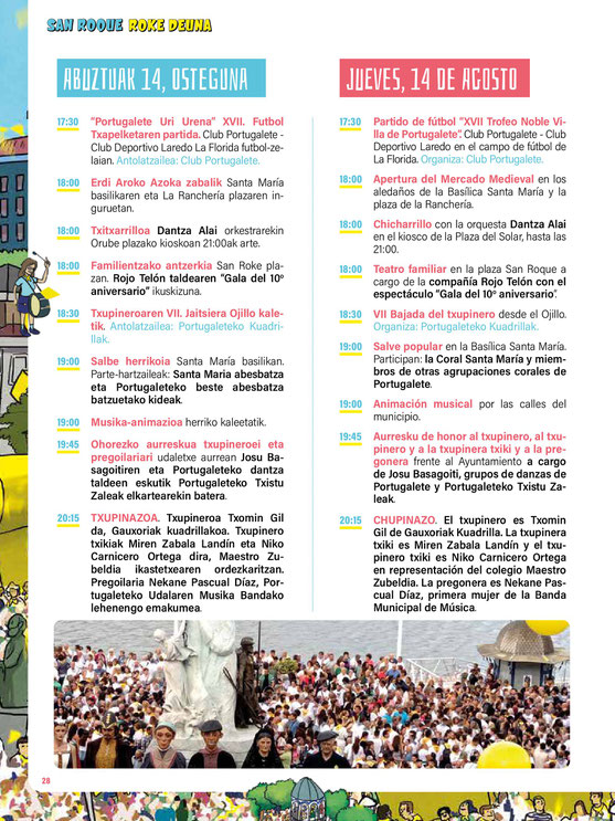 Programa del Mercado Medieval y Fiestas de Portugalete