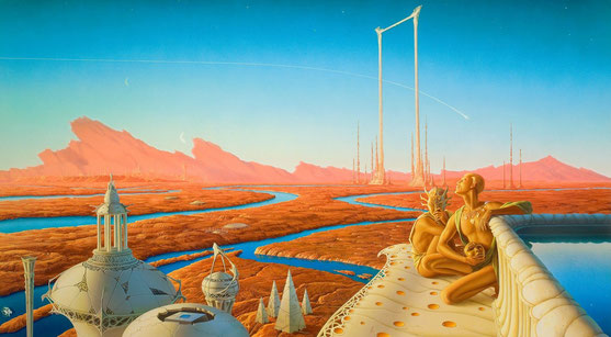 "Les cròniques marcianes" art de Michael Whelan