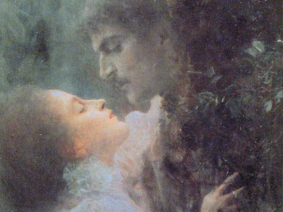 G. Klimt, "Allegoria dell'amore" (1895), dettaglio