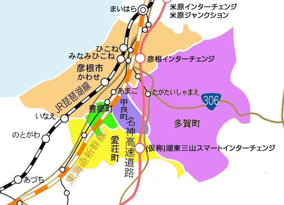 湖東エリア地図