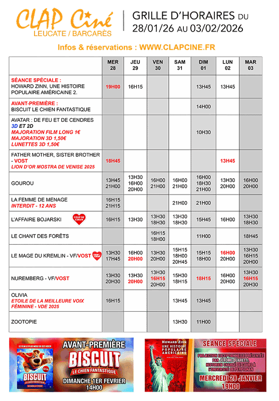Réduction cinéma perpignan leucate LOISIRS 66 Clap ciné barcares