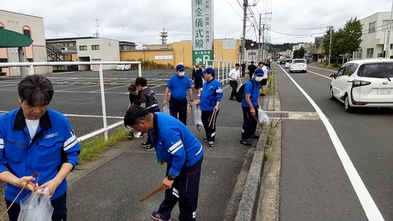 千葉県トラック協会による道路清掃