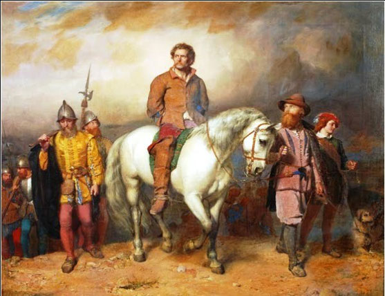 The capture of Kinmont Willie Armstrong 1596 painted John Faed about 1850.