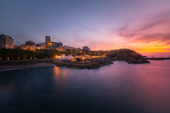 Biarritz au coucher du soleil