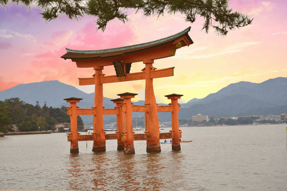 Itukushima Shrine, the World Heritage in Hiroshima.