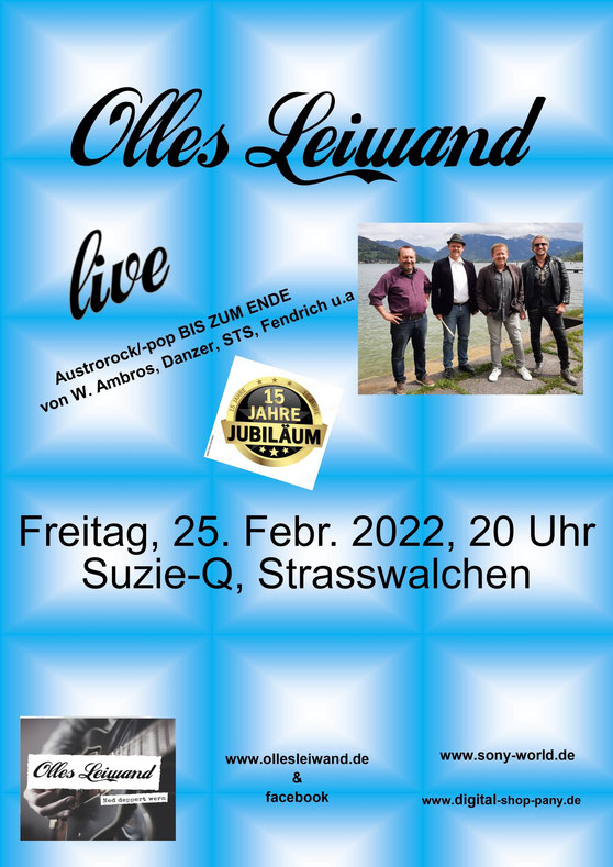 Livemusik Austropop im Suzie-Q Straßwalchen