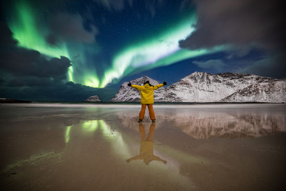 Norwegen Lofoten Polarlicht