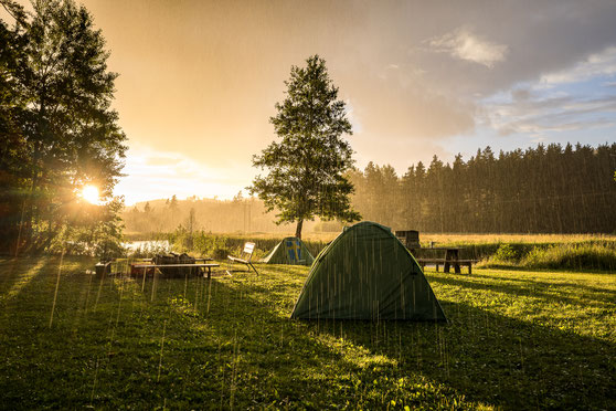 Schweden Eman Kanutour Camping