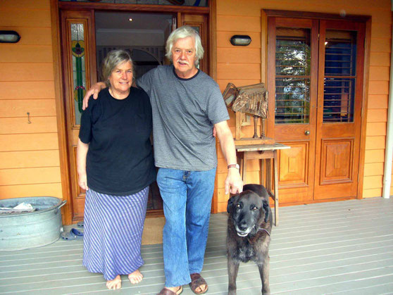 John with his late wife Maria at their Queensland home.