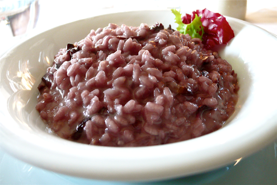 Risotto mit Radicchio und Südtiroler Speck Gourmet Südtirol