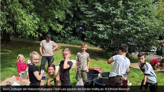 Kinder beim Jugendzeltlager 2024 in Ober-Lais