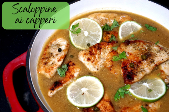 Hähnchenschnitel in Weißweinsauce mit Kapern