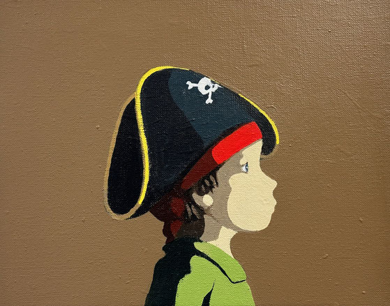 pirate - Acryl auf Leinwand, 24x30cm, 2023 | verkauft