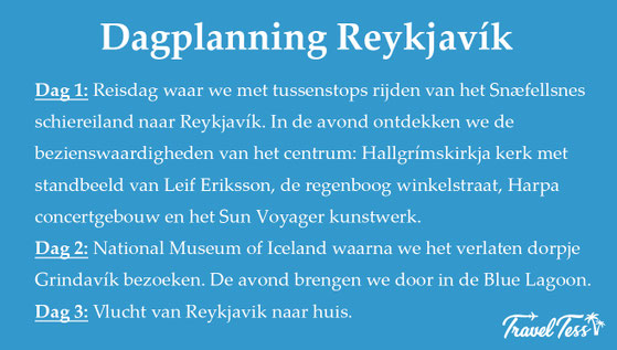 Dagplanning Reykjavik