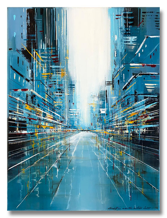 01„STADTLANDSCHAFT“ – Mischtechnik auf Leinwand auf 2cm Keilrahmen – licht- und farbecht endfixiert – Größe: 30x40 - Bildpreis: 200€