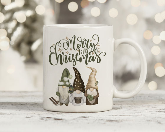 Bedruckte Tasse mit Weihnachtsmotiv