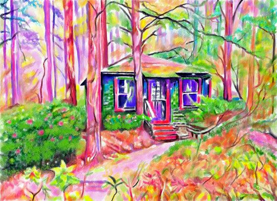 33.  "Lagoon Cabin in Fog"