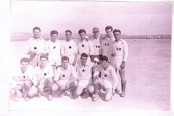 2 Stéphane BELOSSI 3 Henri CARRETERO 4 Joseph MARTINEZ 6 LOSILLA (Entraîneur) 7 André ORCIERE  9 Charles NOIRET 10 Manuel NAVARRO 11 Roger SANCHEZ  12 Didier SAEZ