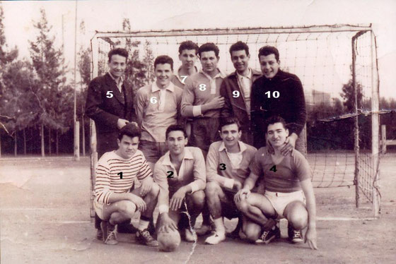 1 Jean BARIDON 2 Stéphane BELOSSI 3 René MARC 4 Serge ROUMEGOUS 5 Fernand CORTES 6 Jean Louis CLAUDEL 7 Gérard NOIRET 8 Armand NOIRET 9 Joseph MARTINEZ 10 Charles NOIRET