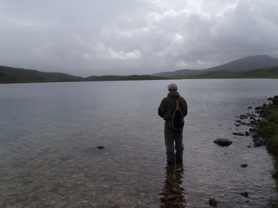 Erhard casting at Borralie. 