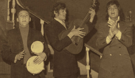 Los Chichos en sus inicios Pedro Cordero, Emilio Gonzalez y Julio Gonzalez