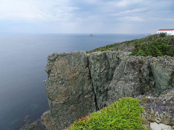 Urlaub in Neufundland: Beeindruckende Aussicht an der Steilküste beim Long Point Leuchtturm nahe Twillingate.