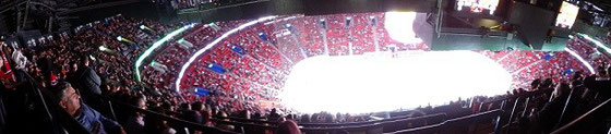 Panorama-Bild aus dem Stadion der Montreal Canadiens