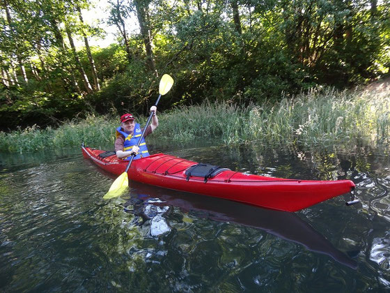 Kayak in Kanada: Bereit zum Start der Paddel-Tour auf dem Squamish River in British Columbia