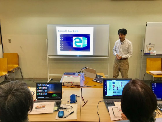 ☆シニア情報生活アドバイザー養成講座の試験はまずプレゼン。トップバッターは増田直樹さん。