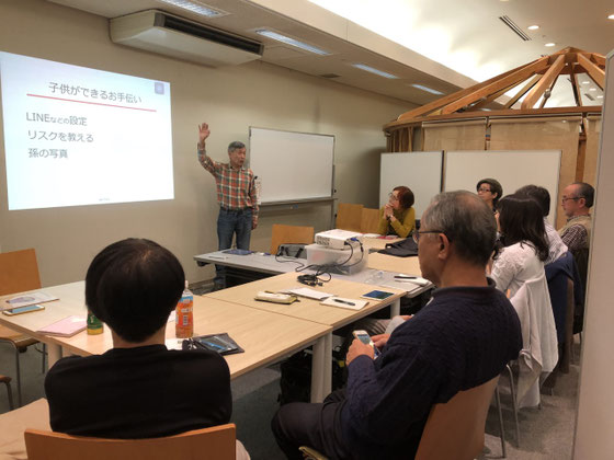 ☆山根からは基調報告としてパワポイント9ページで報告。画面はNPO法人となりのかいご様にご説明したPPTの一部をご紹介。