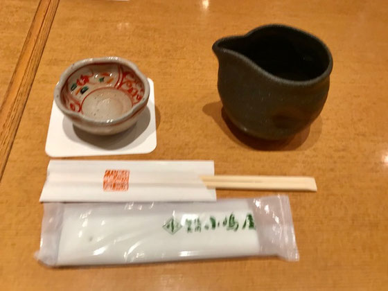 ☆お酒は「景虎」。銚子とぐいのみ。