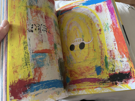 荒井良二 原画 木製フレーム付き new born 荒井良二 いつもしらない