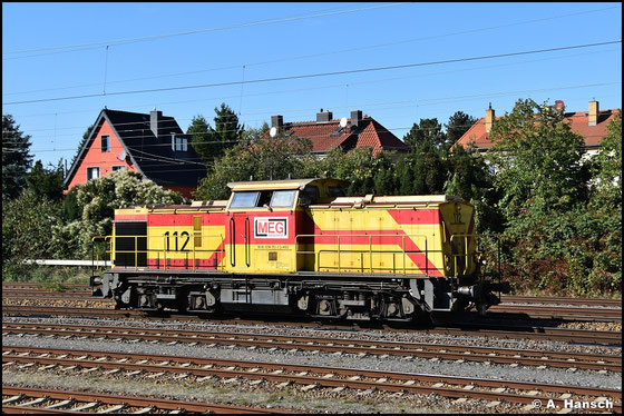 Als Lz begegnet mir 298 052-2 (MEG 112) am 30.09.2025 in Leipzig-Wiederitzsch