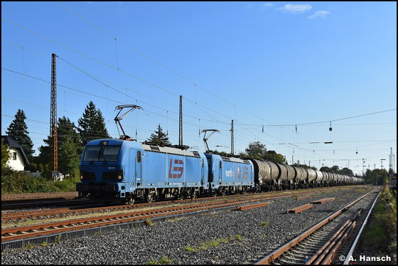 192 017-2 und 192 013-1 erreichen am 30.09.2025 mit Kesselzug Leipzig-Wiederitzsch