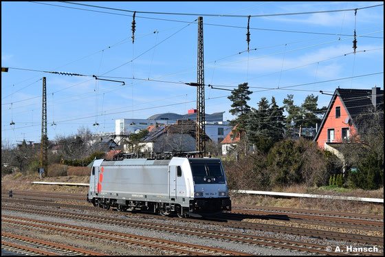 Am 03.03.2026 rollt die Lok als Lz und "gesäubert" durch Leipzig-Wiederitzsch