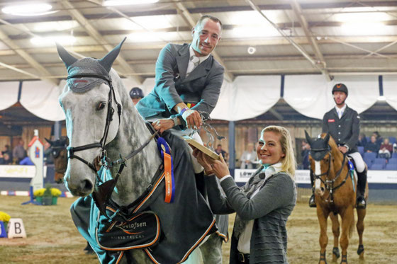 Thierry Goffinet won donderdagavond de 1.45m ranking rubriek. Foto FotoTrailer