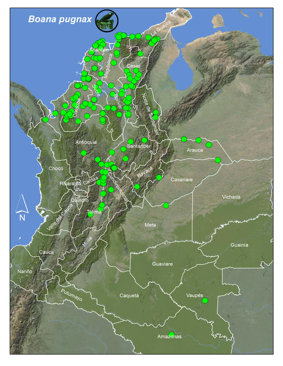 Lista y Mapas Anfibios de Colombia