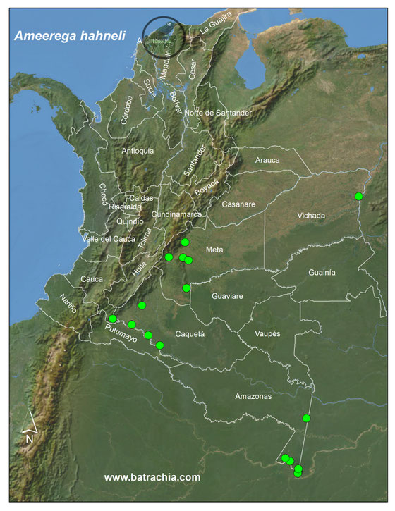 Lista y Mapas Anfibios de Colombia