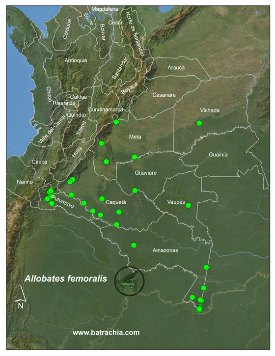 Lista y Mapas Anfibios de Colombia