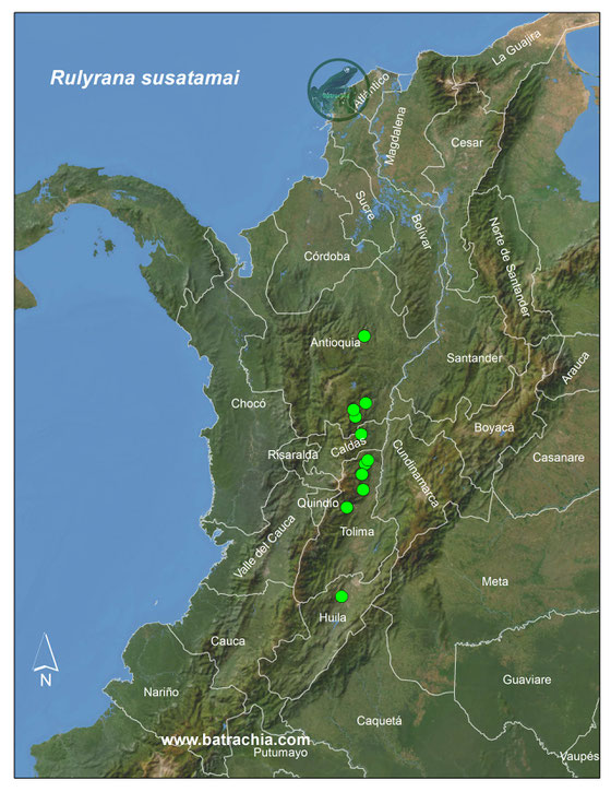 Lista y Mapas Anfibios de Colombia