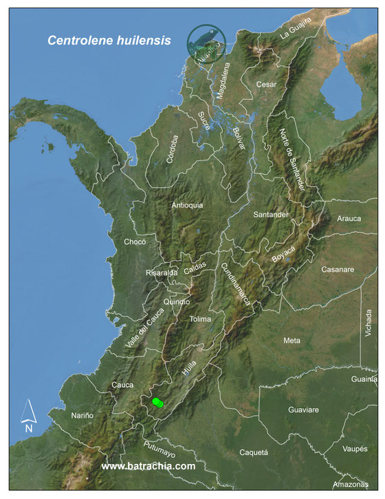 Lista y Mapas Anfibios de Colombia