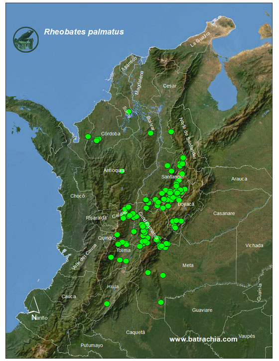 Lista y Mapas Anfibios de Colombia