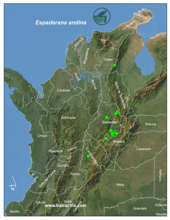 Lista y Mapas Anfibios de Colombia